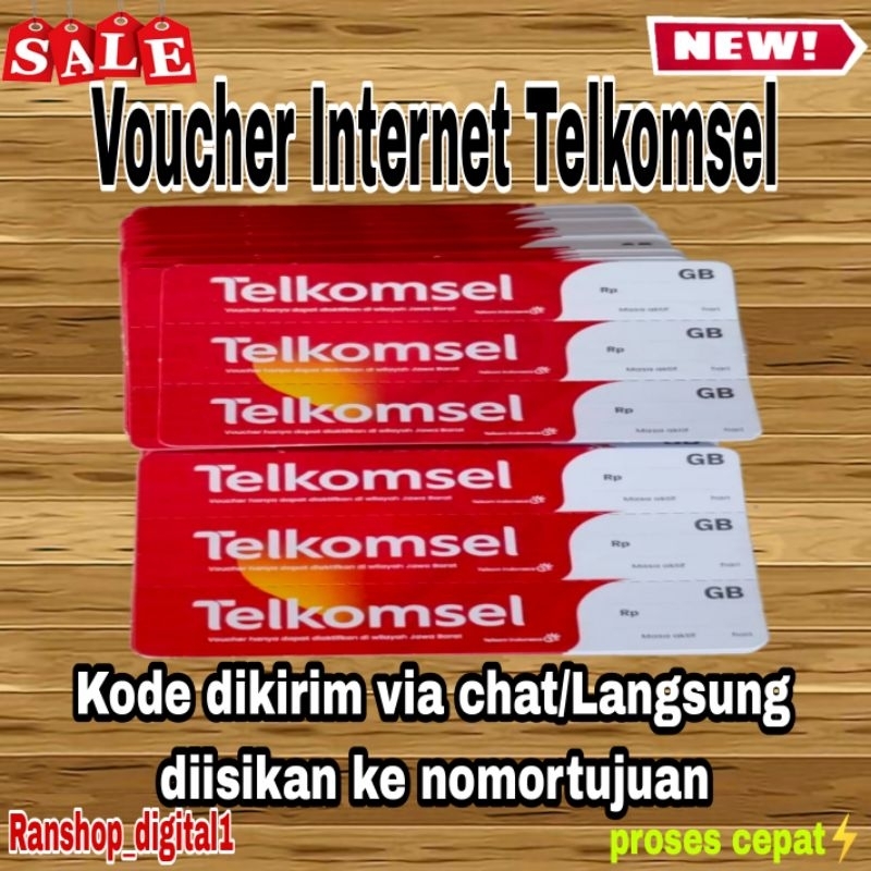 (New)Voucher Paket Data Telkomsel Bulanan Harian Mingguan 1.5GB 2.5GB 3GB 4.5GB 7GB jatim jateng jab