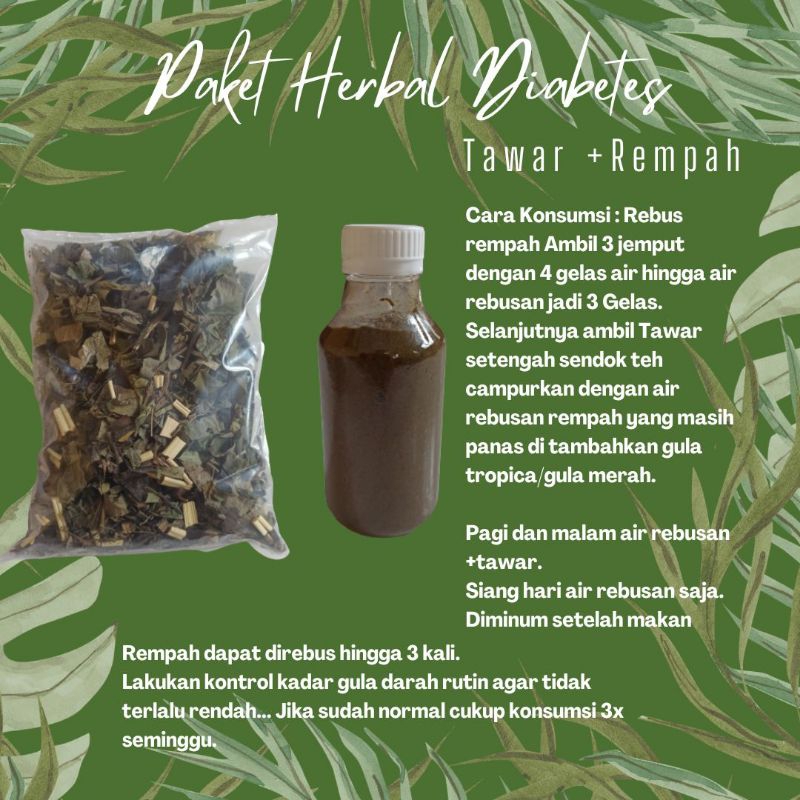 paket Komplit Diabetes tawar Karo + rempah