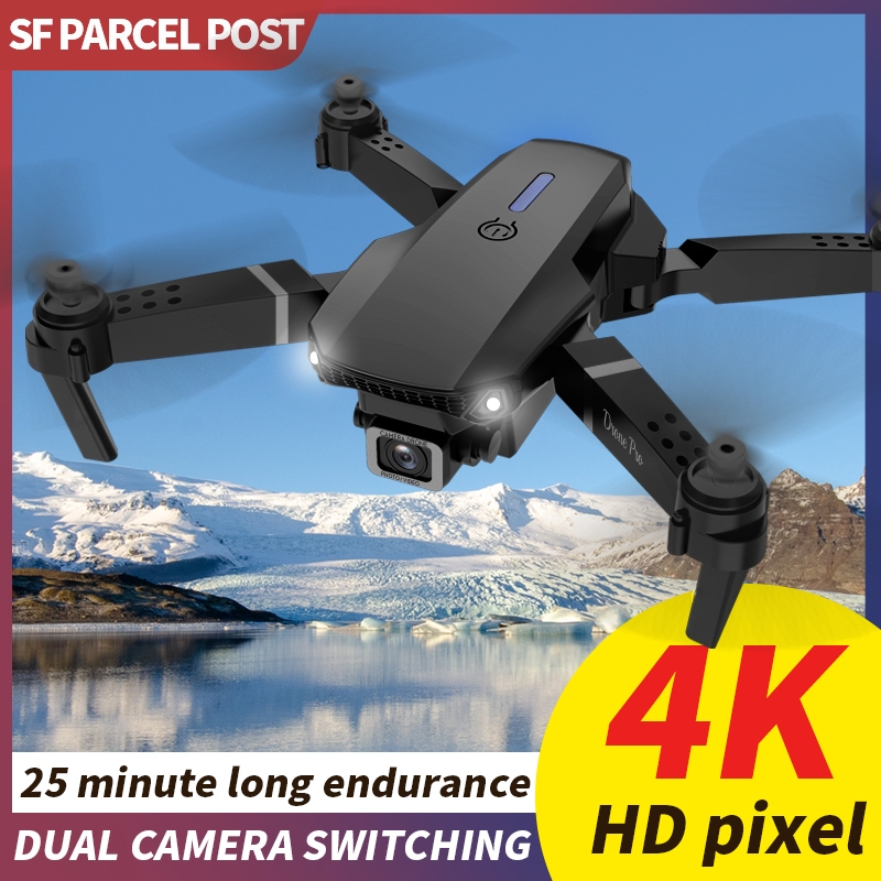 Smart Drone E88 Pro/E99 Pro 4k HD Dual Camera Shoot Original Indoor Outdoor Drone Murah Mini Dengan Kamera HD Drone WiFi FPV Dual Kamera Drone 4K Kamera HD Posisi Visual Drone Pro Shoot Murah Asil Baru