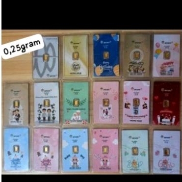 Emas Microgold ( Antam x Hartadinata ) 0,25gram, Asli original murah dan cocok untuk kado