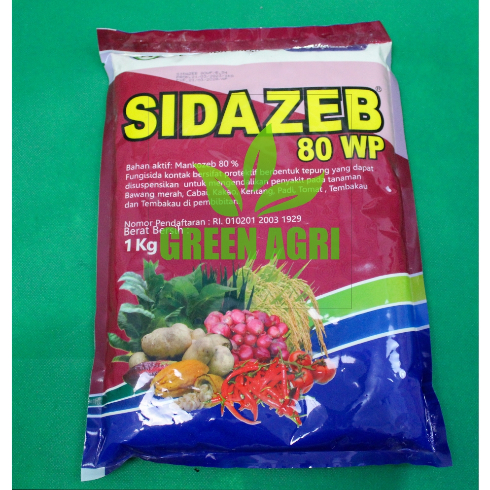 Fungisida SIDAZEB 80 WP 1 Kg Anti Jamur pada Tanaman Bahan Aktif Mankozeb 80% Fungisida Kontak