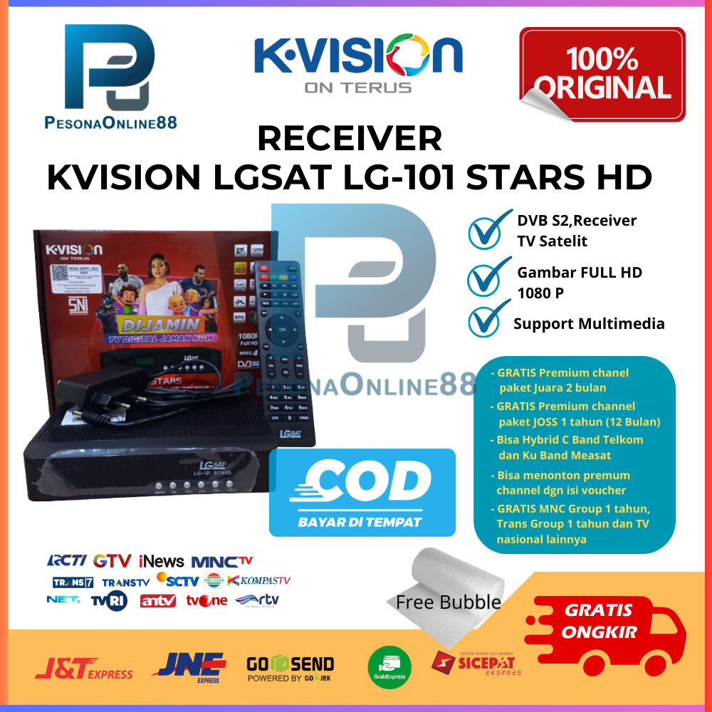 Receiver Kvision LGSAT LG-101 Stars HD Bisa Parabola Ku Band dan Parabola C Band