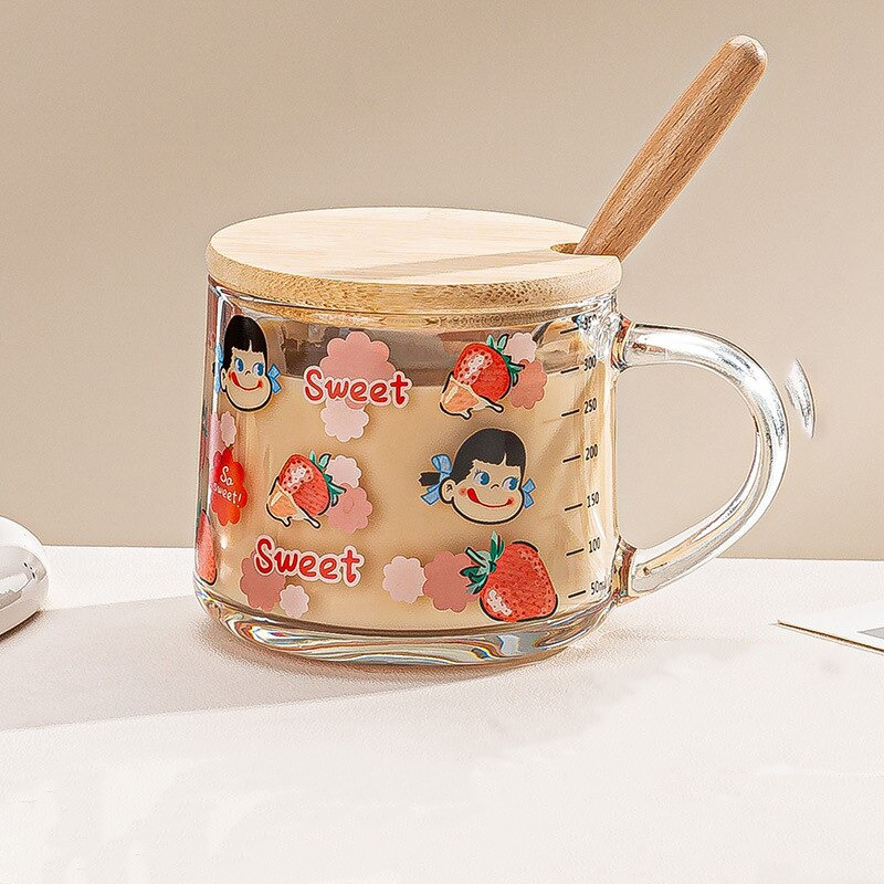 Gelas Korea Estetik Gelas Kaca Aesthetic Home Cafe Gelas Kopi