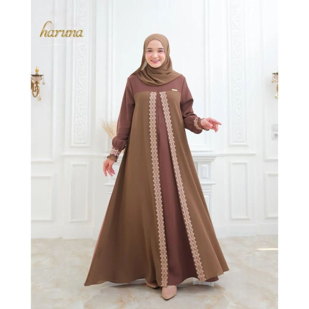 GAMIS FASHION WANITA TERBARU 2023 DRESS CERUTY BABYDOLL PREMIUM BAJU GAMIS PESTA MEWAH ELEGAN HARUNA DRESS 2 LAYAR MIX RENDA GAMIS  PAKAIN WANITA MUSLIMAH / BAJU BARU