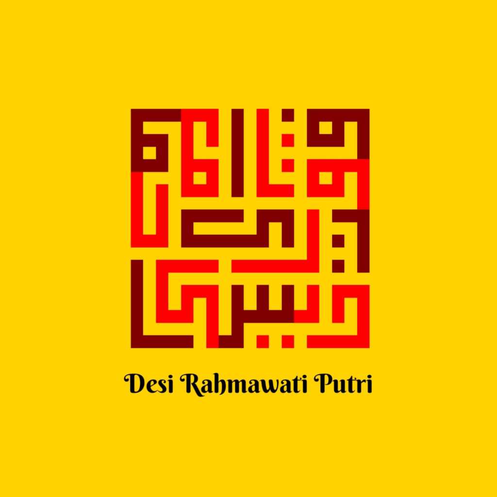 DESAIN  Kaligrafi Kufi Costum Nama cocok buat hiasan