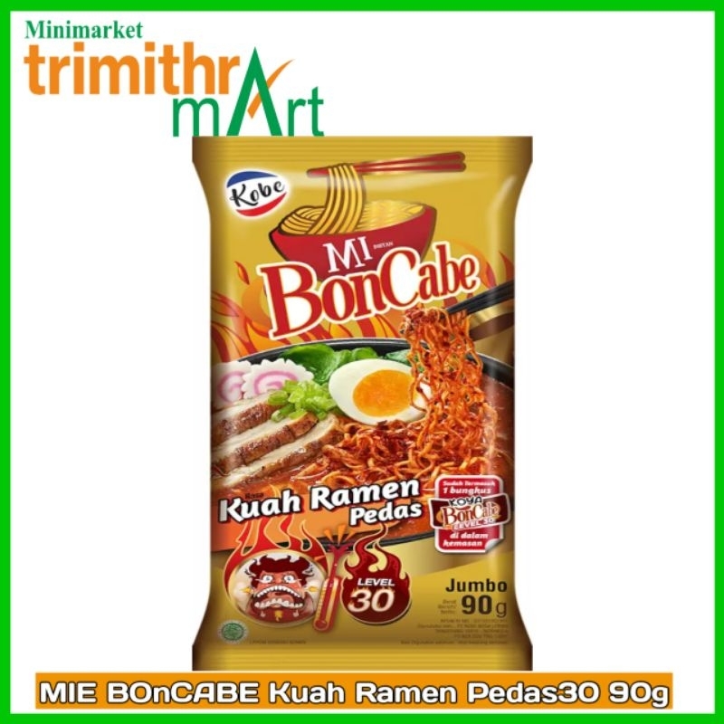 

Mie BonCabe Kuah Ramen Pedas Lvl30 Jumbo 90g