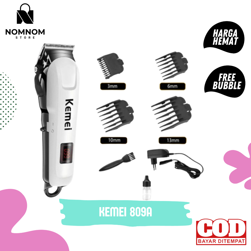 Kemei 809 Alat Cukur Rambut / Mesin Cukur Rambut / Alat Potong Rambut Portable