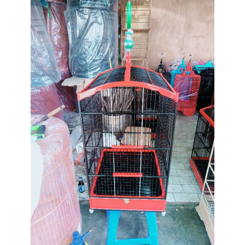 sangkar/kandang kotak Ebod Lis terbaru No 2 warna hitam lisdan Coklat lis