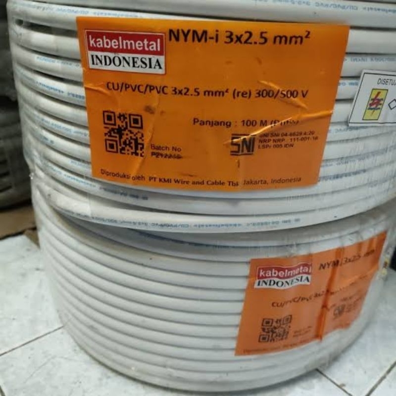 NYM 3X2.5 MM Metal 100Mtr / NYM 3x2.5MM METAL /KABEL NYM 3X2.5MM METAL