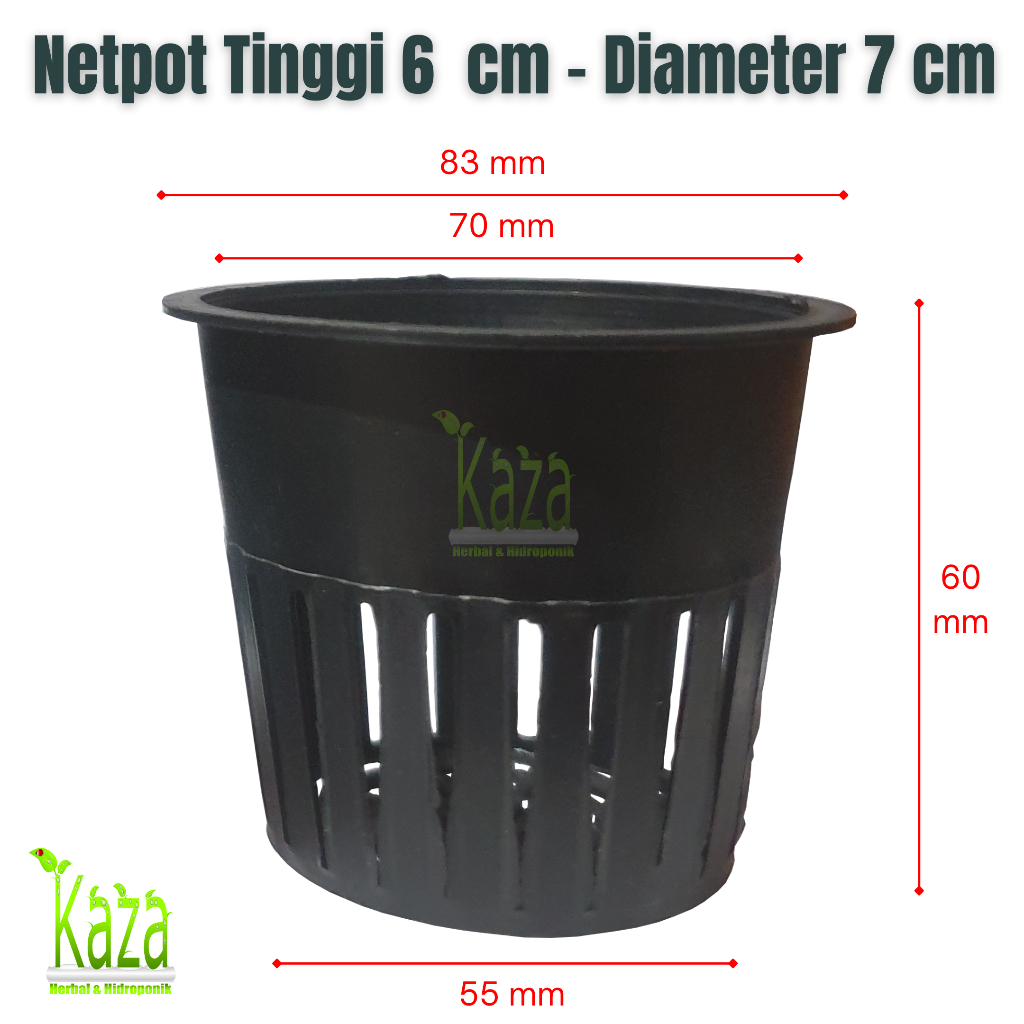 Netpot Jaring Hitam Tinggi 6 cm Diameter 7 cm - Tebal Kuat