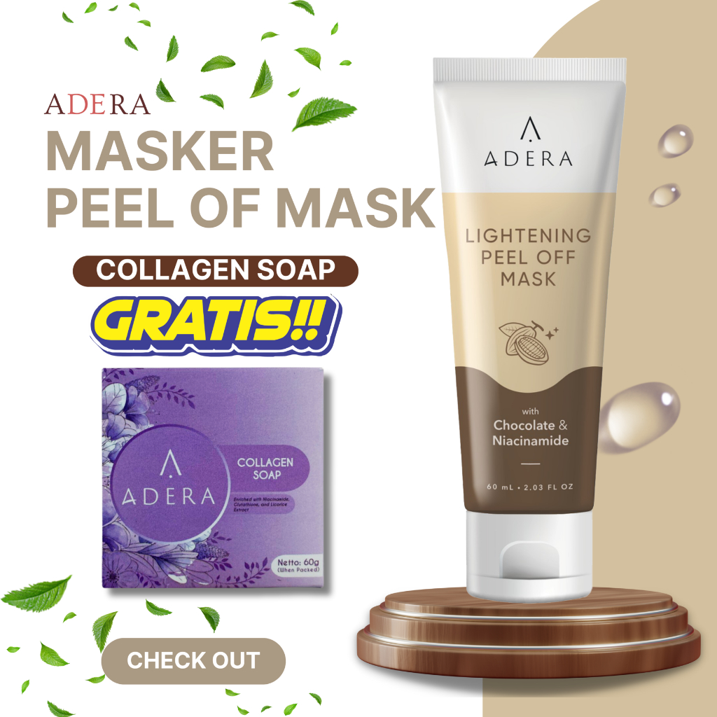 Adera Lightening Peel Of Mask Masker Wajah Pria Wanita Penghilang Jerawat Membandel Komedo Hidung Fl