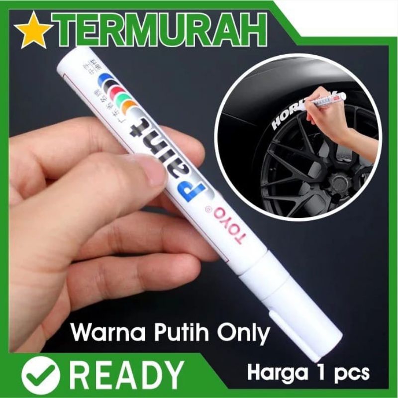 Spidol Ban | Spidol Ban Toyo | Paint Marker Warna Putih White Original Import Motor