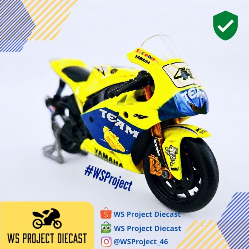 Maisto 1:18 MotoGP Camel Yamaha Team Valentino Rossi 2006 Diecast Miniatur