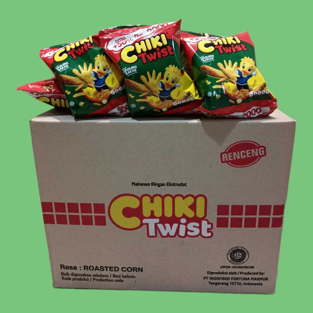 

Chiki Twist Jagung Bakar Snack 20gr (60 pcs/karton)