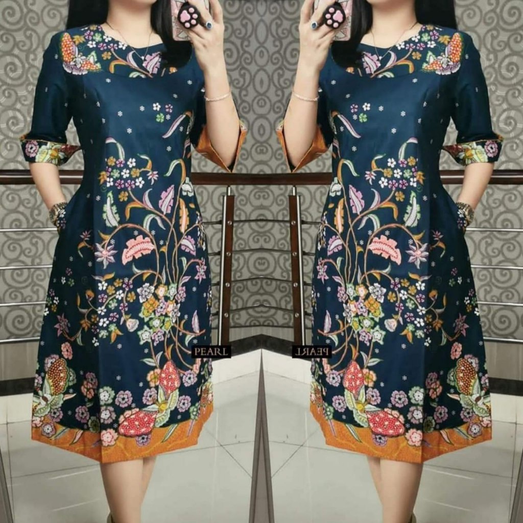 DRESS BATIK MODERN ATASAN WANITA FASHION KEKINIAN BAJU PESTA