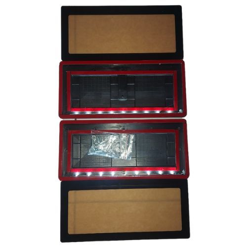 COVER PLAT NOMOR MOTOR AKRILIK HITAM LED PUTIH