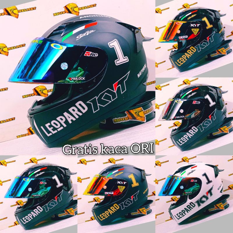 Helm KYT R10 Leopard (1) (paket ganteng)