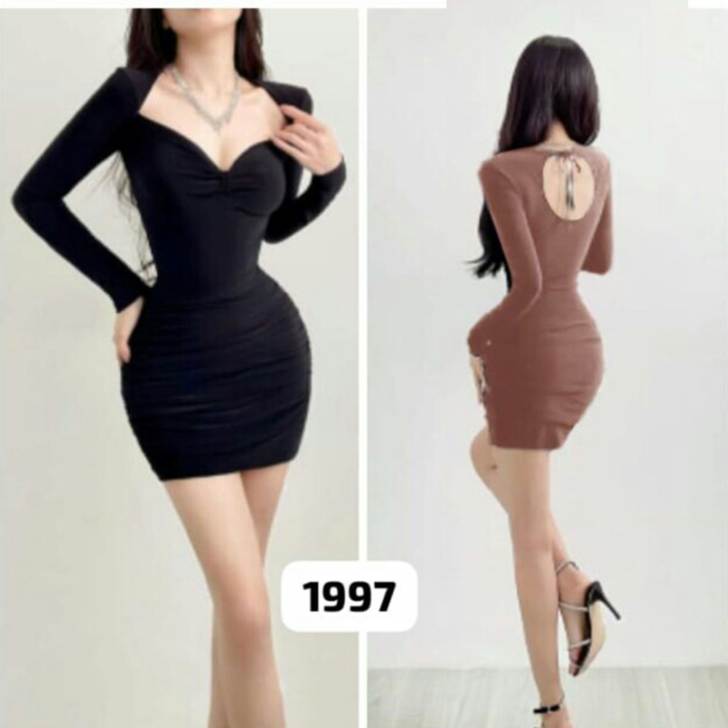 Mini Dress Sexy 1997 Sereni Gaun Pendek Imlek Chinese Newyear Natal Tahun Baru - Dress pendek Wanita
