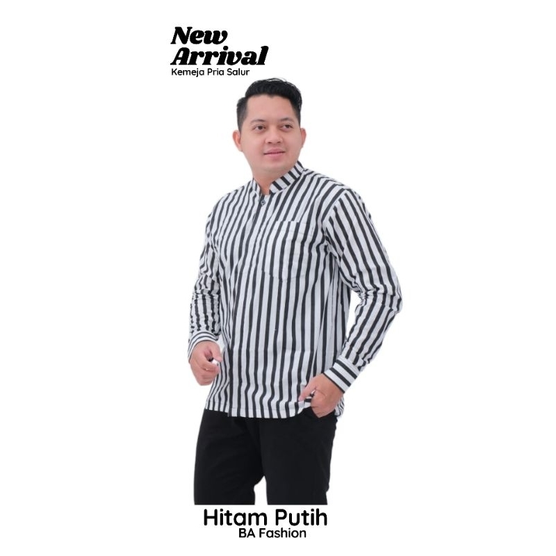 koko pria LURIK  baju LURIK PRIA BAJU KEMEJA LURIK  / KEMEJA HITAM PUTIH / KEMEJA PRIA / KEMEJA GARI