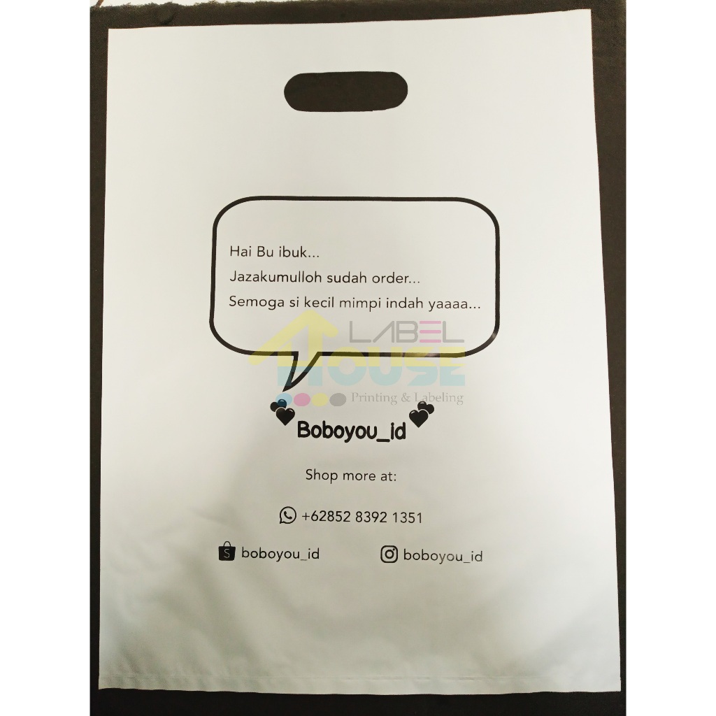 Sablon Plastik HD Plong | Plastik Packaging Baju | Plastik Pengiriman