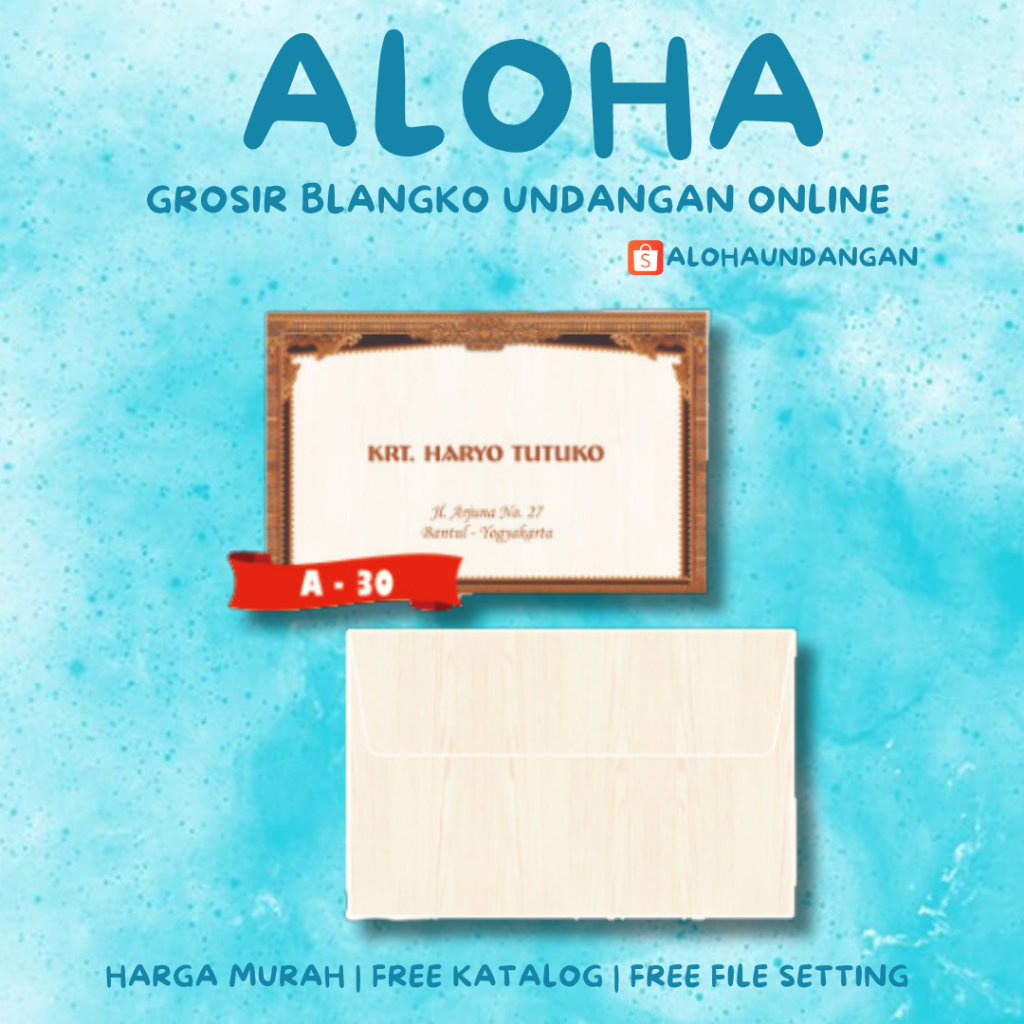 

AMPLOP KONDANGAN NIKAH FALAH A 30 50 PCS UKURAN KECIL | Aloha Undangan