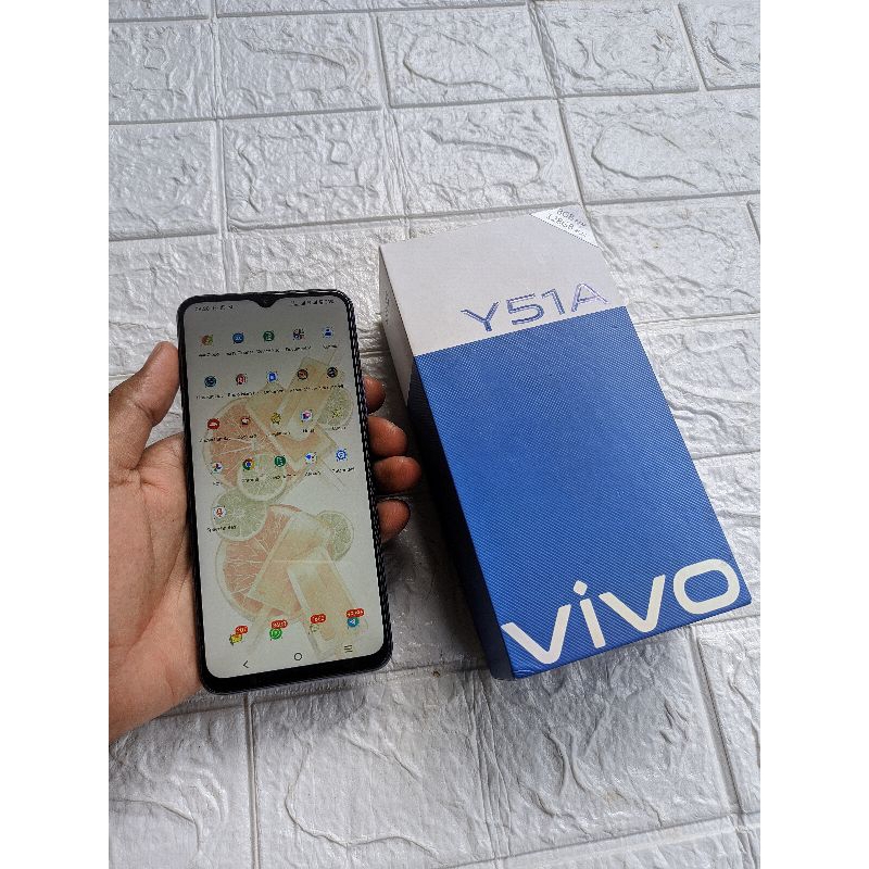 HP Vivo Y51A 8/128 Fullset Second Bekas Segel Murah