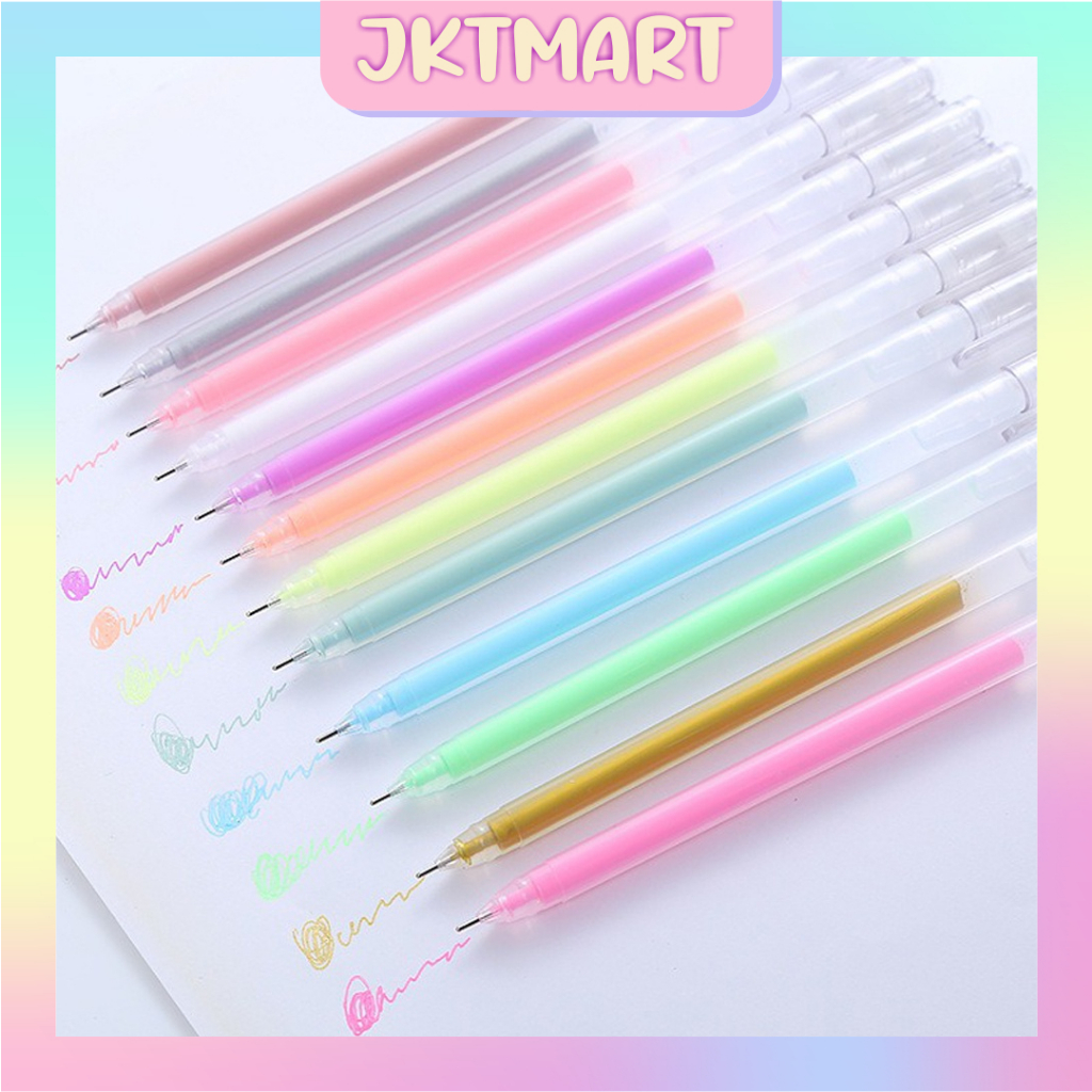 

⭐ JKTMART ⭐ Color Gel pen with Premium Colors / Pulpen Gel dengan warna premium 17 warna 0.5 mm S097