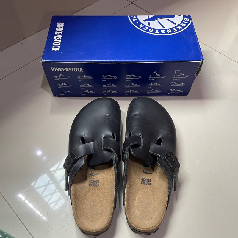 birkenstock boston natural leather size 38 preloved