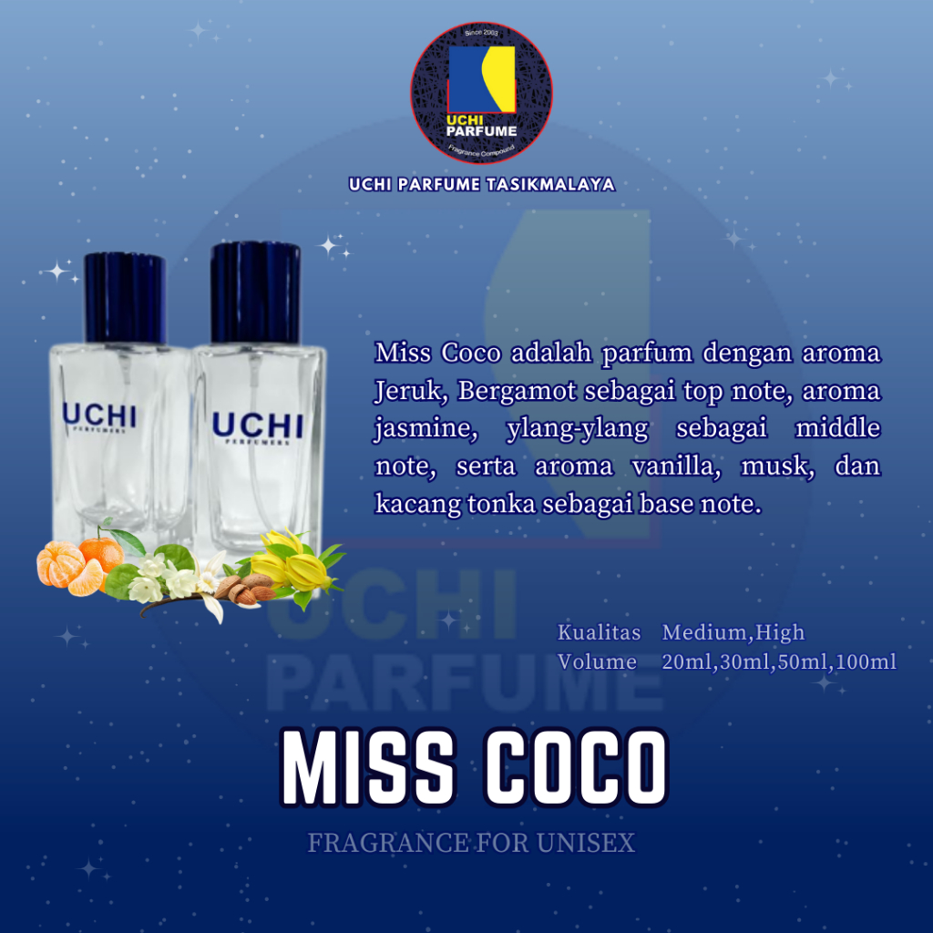 Uchi Parfume Refill Parfum MIS COCO  (20ML,30ML,50ML,100ML)