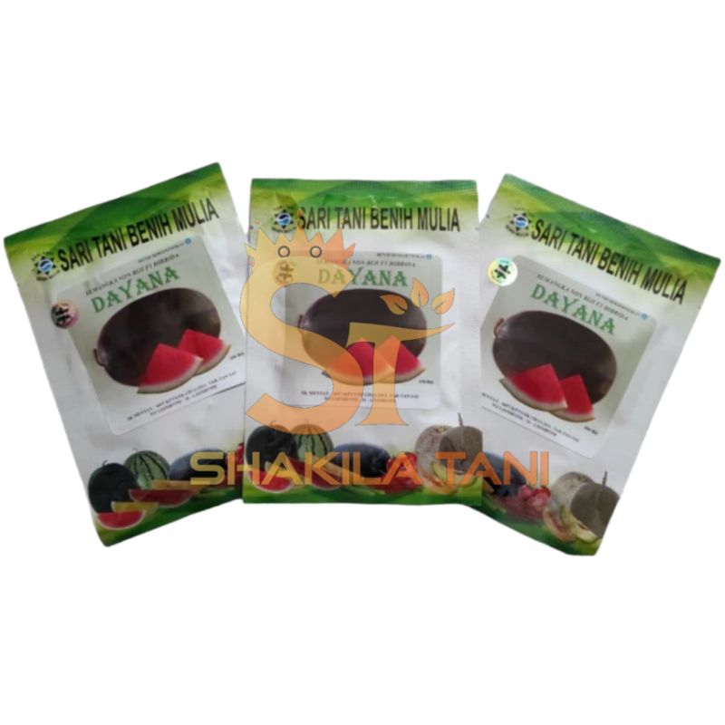 Benih Semangka Hibrida Non Biji Dayana Isi 300 Butih - Sari Tani Benih Mulia