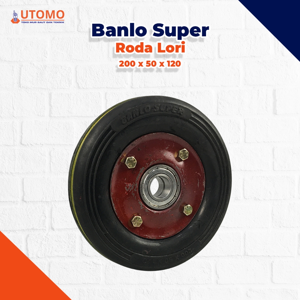 Roda Ban Lori Ukuran 8" Banlo Super Ban Roda Mati