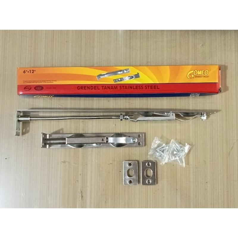 selot tanam gomeo 6" 12"/ grandel tanam gomeo 6 inchi 12 inchi/ selot pintu tanam murah
