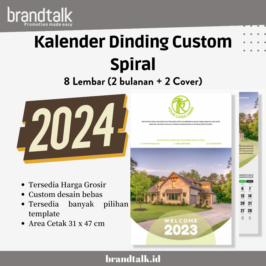 

Cetak Kalender Dinding Custom 2025 - Jilid Spiral - 8 lembar