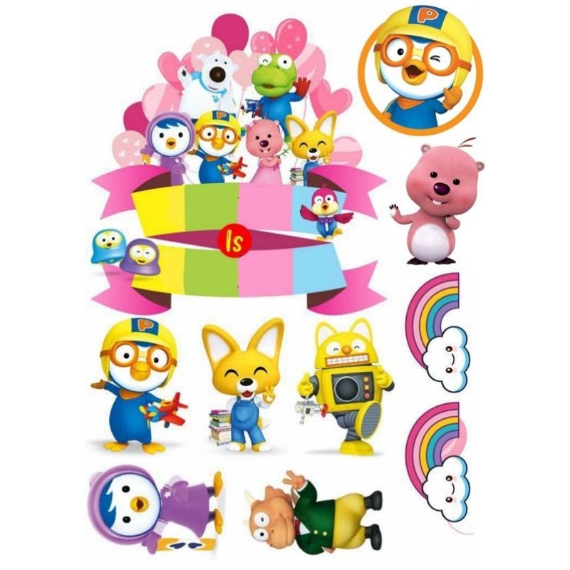 Topper ulang tahun pororo