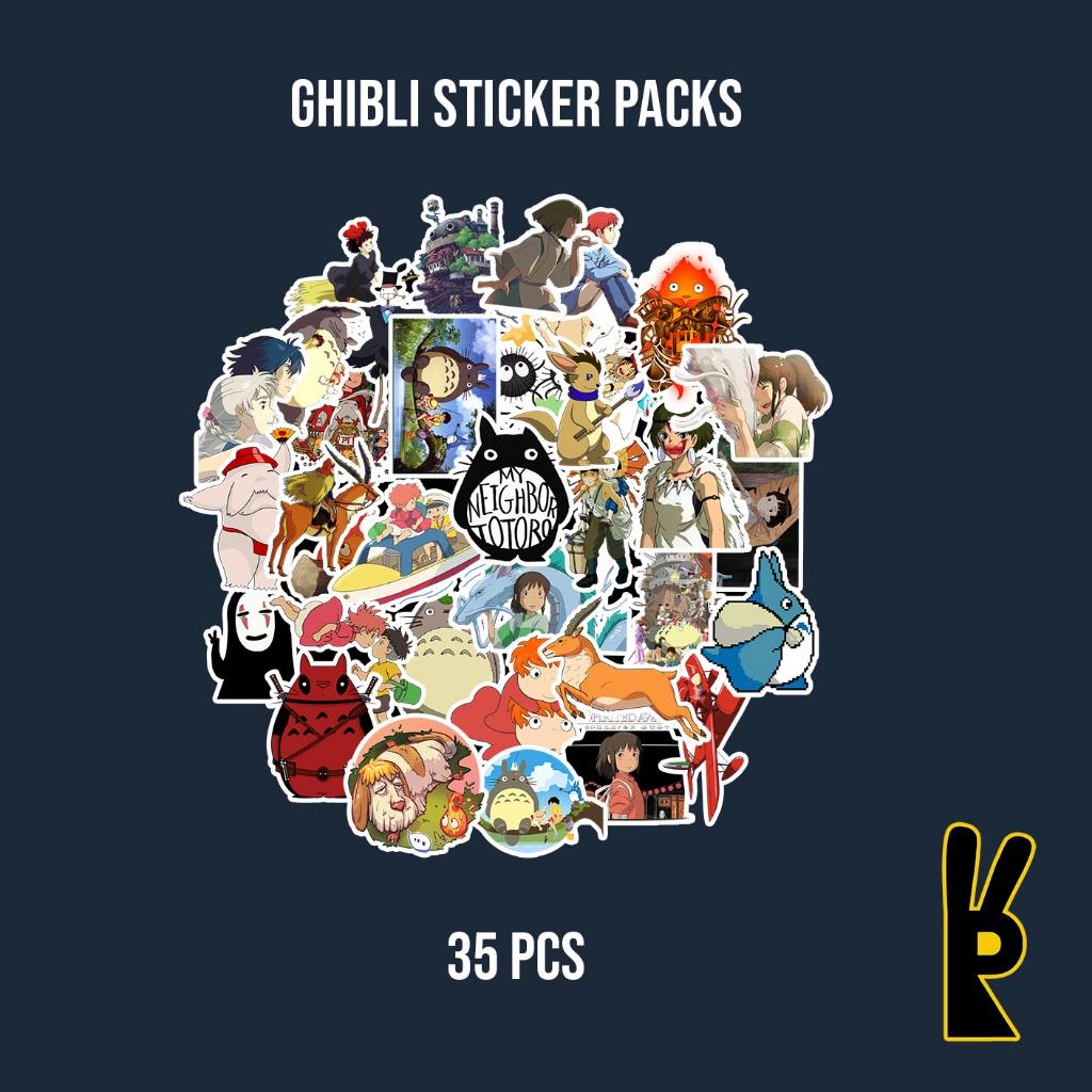 

Ghibli Sticker Pack 35Pcs | Stiker Laptop Helm Instrumen Koper