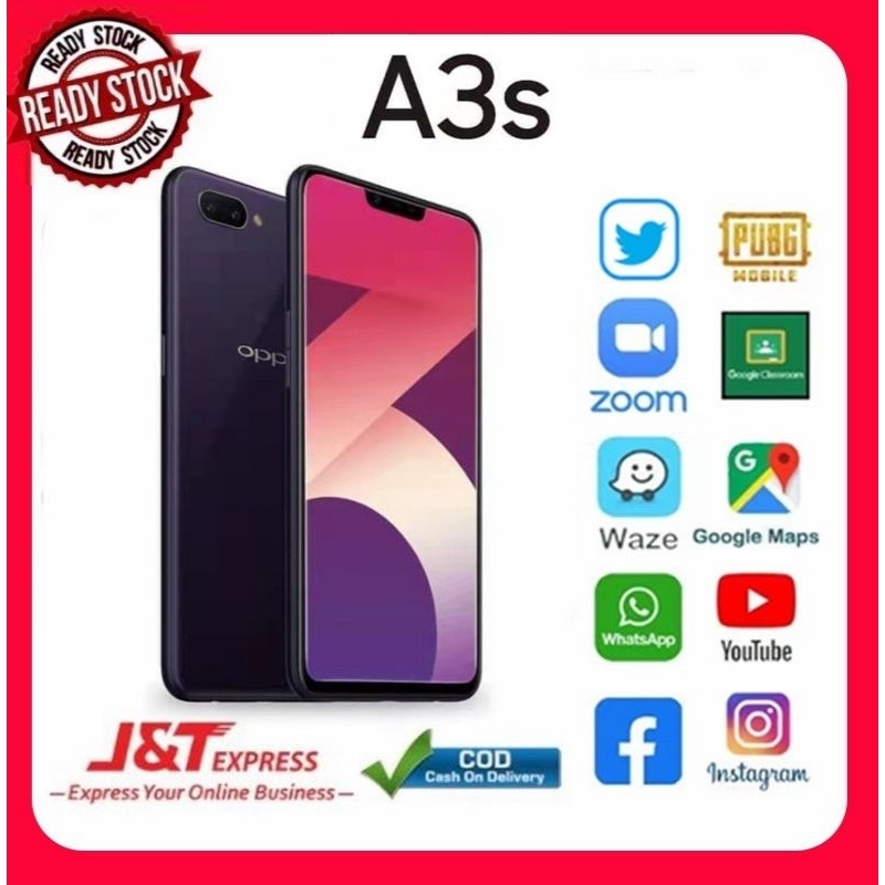 HP OPPO A3s ram 6/128GB & 4/64GB 4G LTE Dual Sim Android murah Garansi Toko