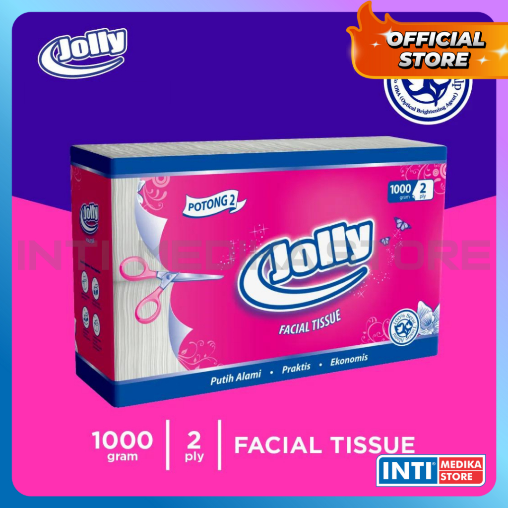 JOLLY - Facial Tissue 2 Ply 1000 gr | Tisu Wajah | Tissu Muka 1 kg