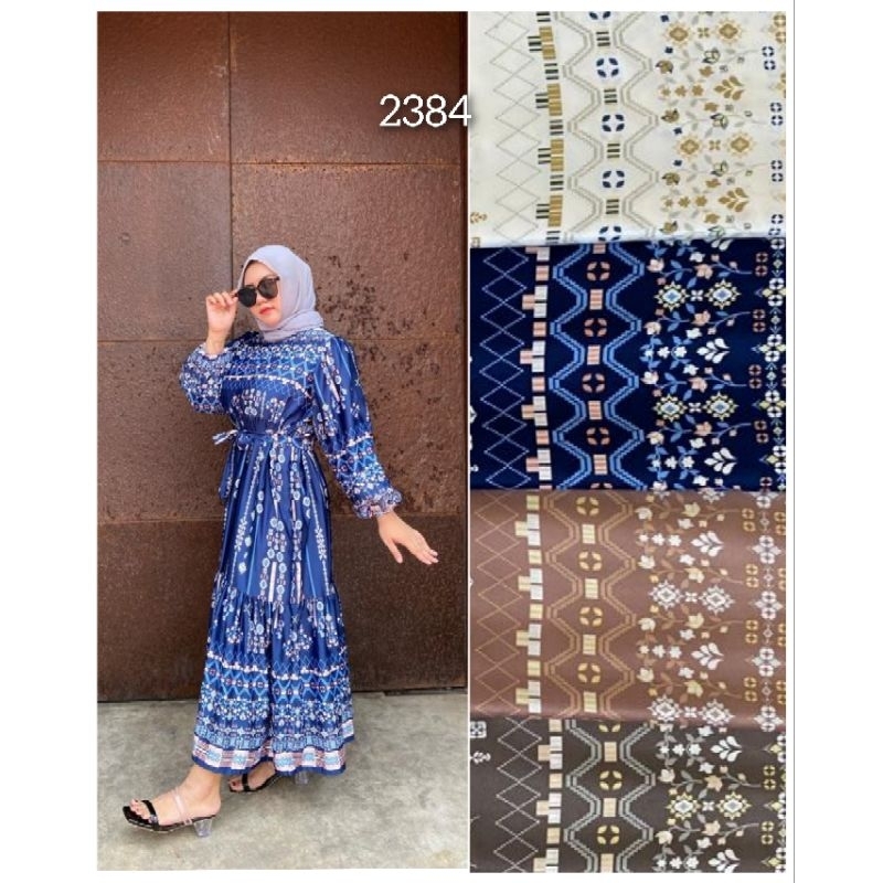 Midi dress prada silk savira/harga untuk 4pcs