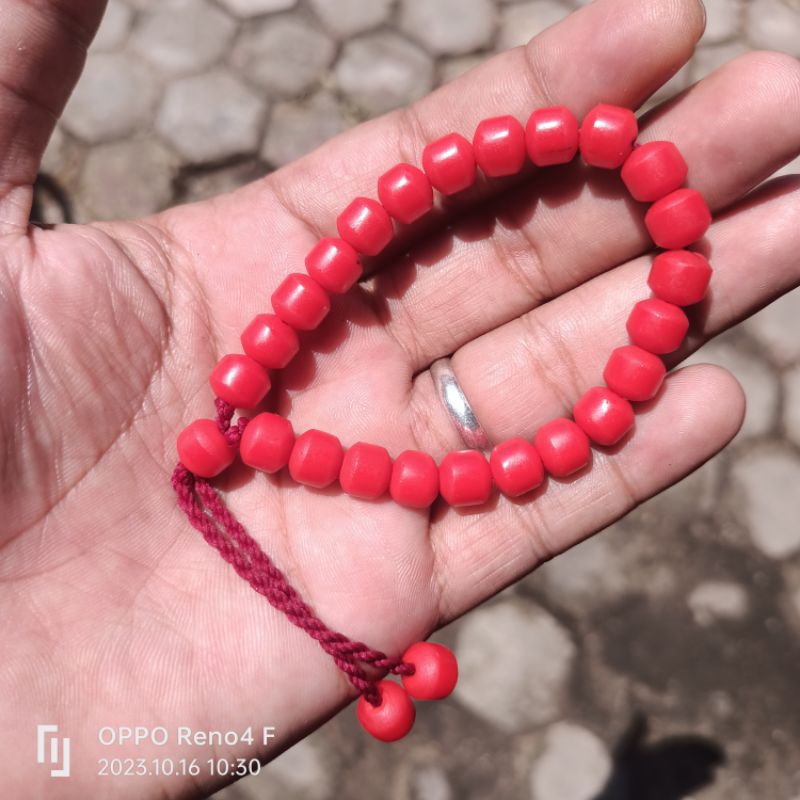 GELANG MARJAN JARHAB. RED CORAL uk 8mm