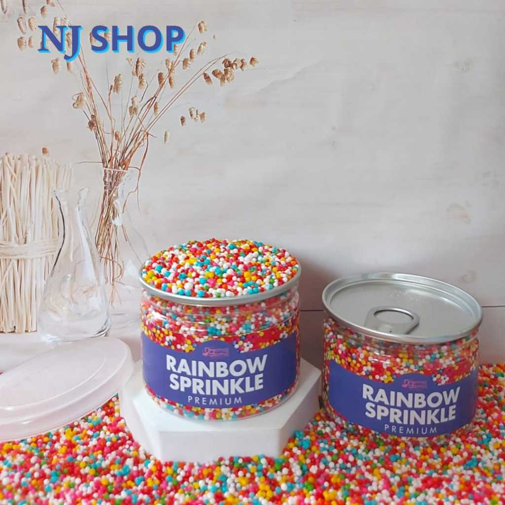 

(Coklat Original) - Can Rainbow Sprinkle Sugar Sprinkle Trimit Warna Warni Hiasan Kue Bolu Donut Kualitas Premium