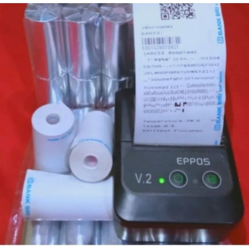 

Kertas kasir thermal logo BRI 57x30mm full paket 10 pcs