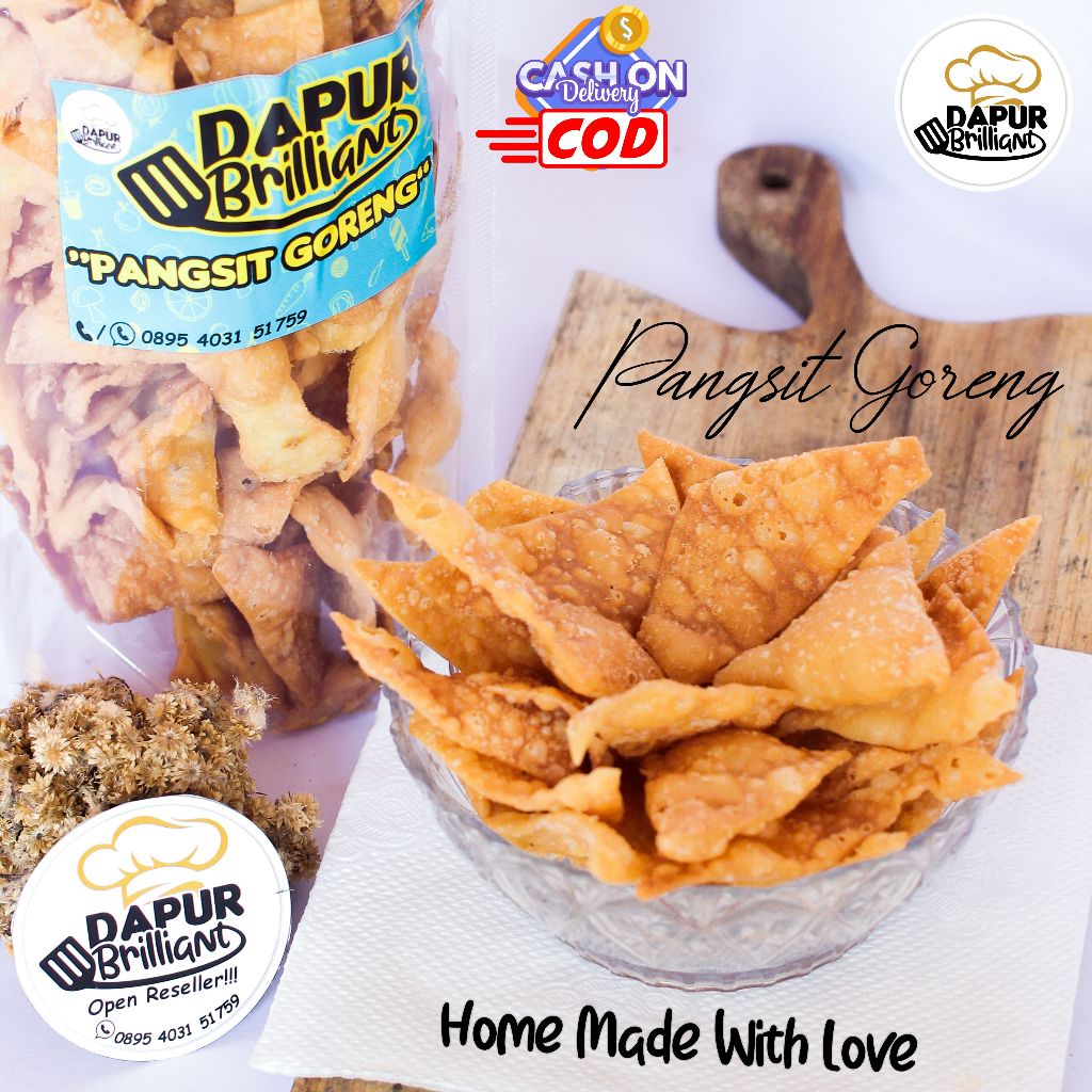 

Pangsit Goreng 250 Gram Gurih Super Renyah Lezat Asli Home Made Halal Dapur Brilliant