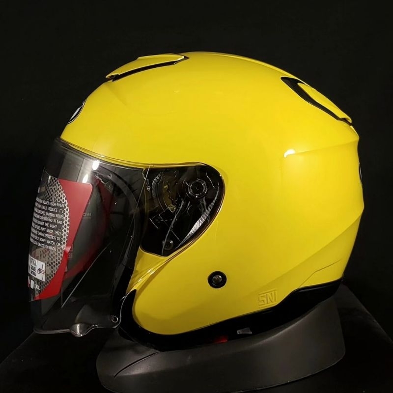 HELM KYT KYOTO TYPE R LEMON YELLOW ORIGINAL HELM KYT KYOTO YELLOW LEMON ORIGINAL HELM KYT KYOTO KUNI