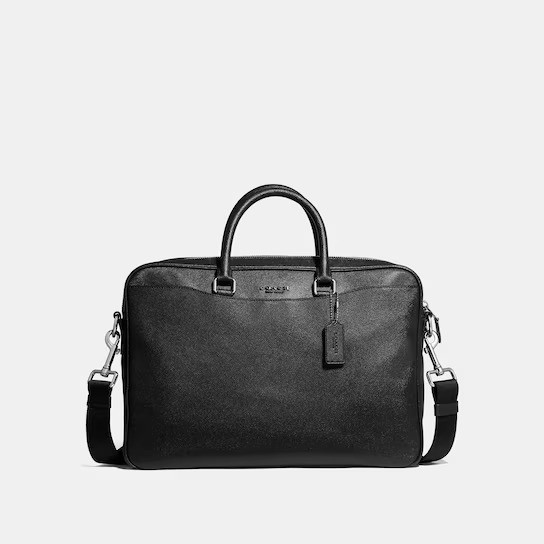 Tas Coach PERRY SLIM BRIEF IN CROSSGRAIN LEATHER 100% original