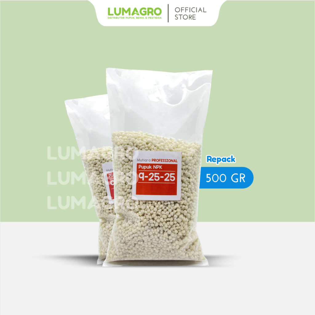 Pupuk NPK Mutiara Professional 500gr Repack Nutrisi Pertumbuhan Tanaman Fase Generatif Profesional