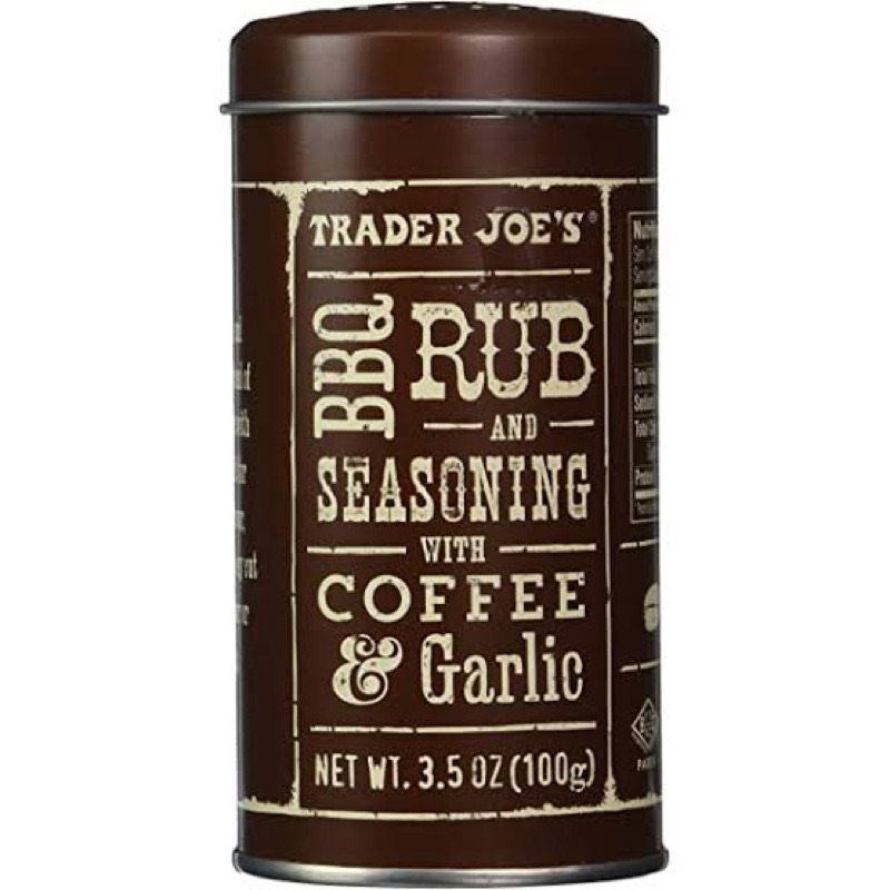 

Trader Joe's BBQ Rub and Seasoning with Coffee & Garlic