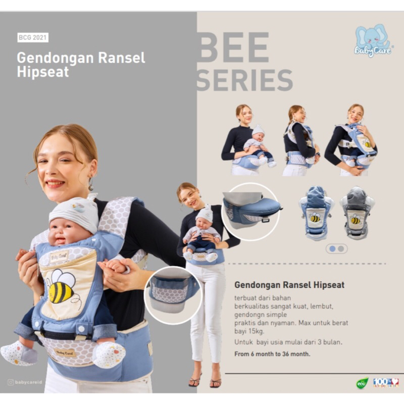Baby Care Gendongan Ransel Hipseat Bee