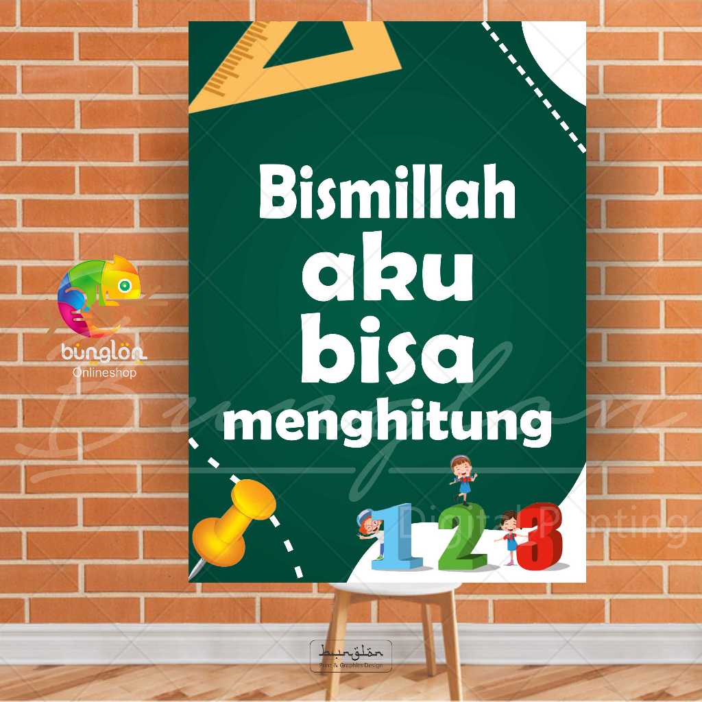Poster Bismillah Aku Bisa Menghitung