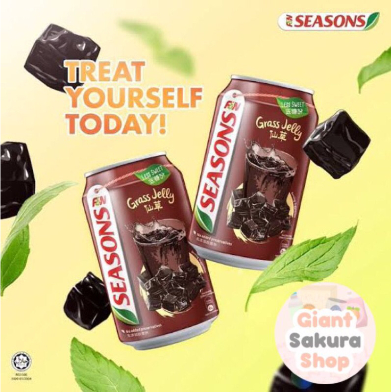 

F&N Seasons Grass Jelly Drink / minuman cincau / minuman impor / minuman