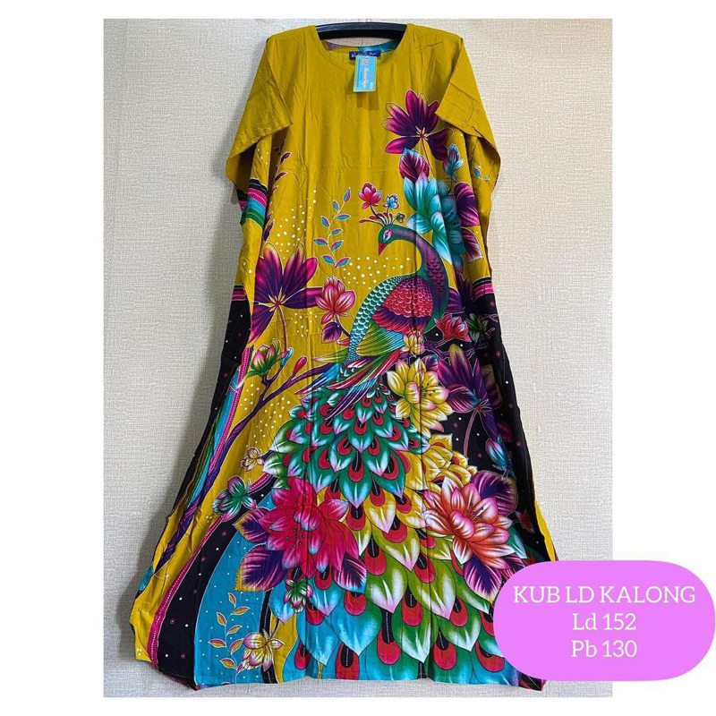 COD |Longdress Kalong Jumbo Asli Kencana Ungu Label Biru Ld.152 cm - Baju Tidur Wanita Daster Lowo P